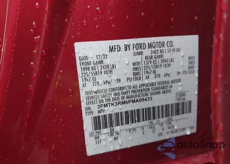 2023 Ford Mustang Mach-E Premium from USA, damaged, VIN 3FMTK3RM6PMA09433